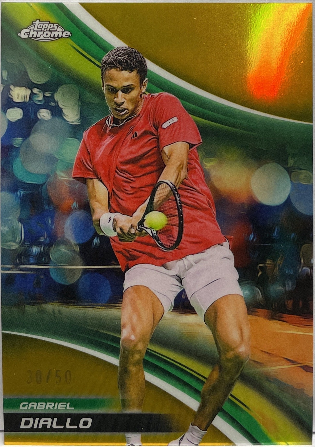 Gabriel Diallo 30/50 Gold Topps Chrome Tennis 2025