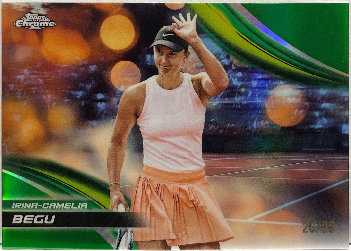 Irina Camelia Begu 26/99 Green Topps Chrome Tennis 2025