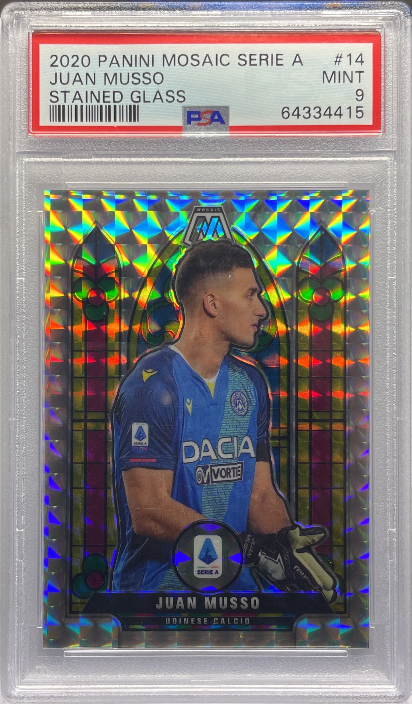 PSA 9 - Juan Musso Stained Glass - Mosaic Serie A 2020/21