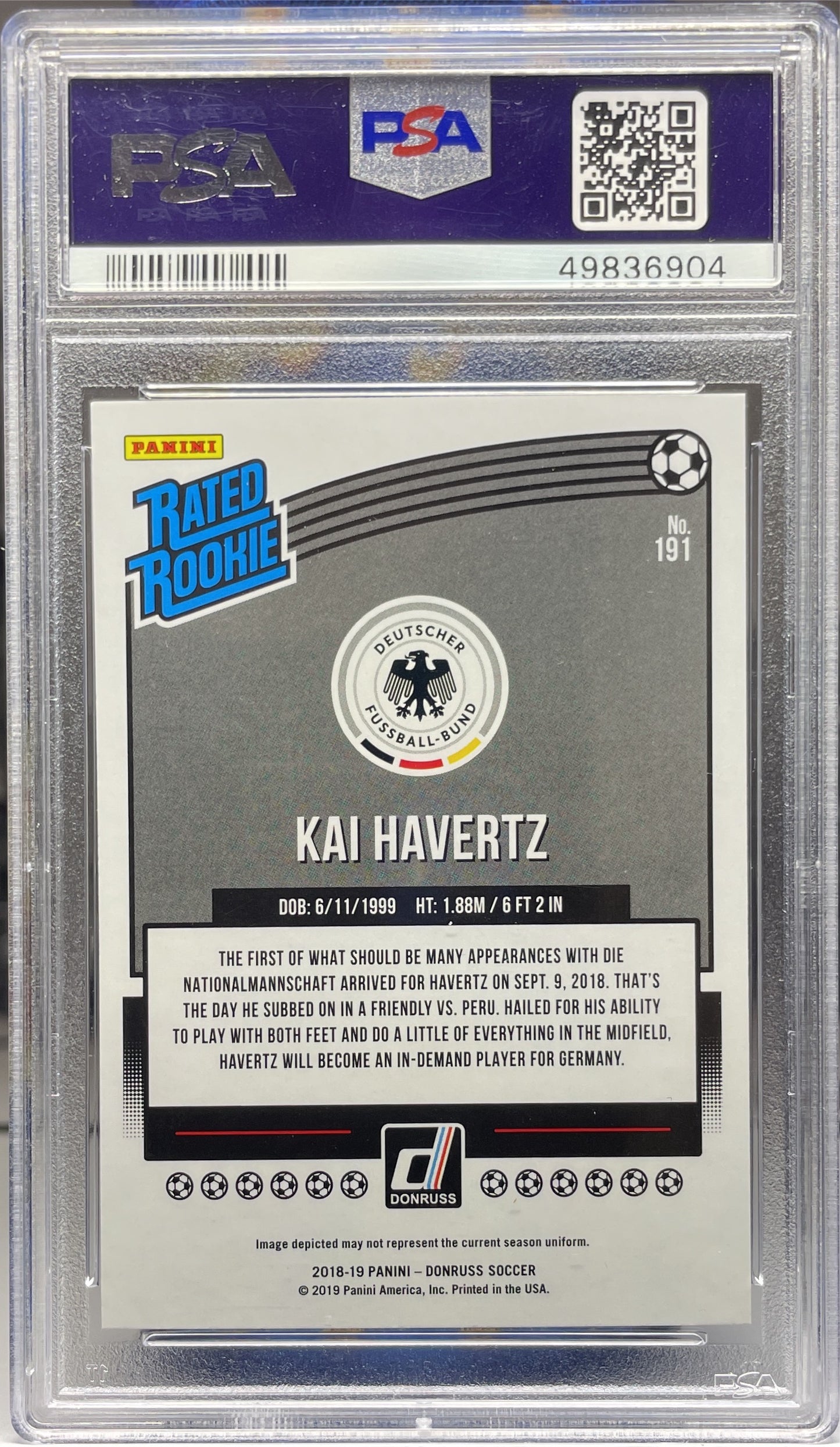 PSA 10 - Kai Havertz Rated Rookie - Donruss 2018/19 Germany