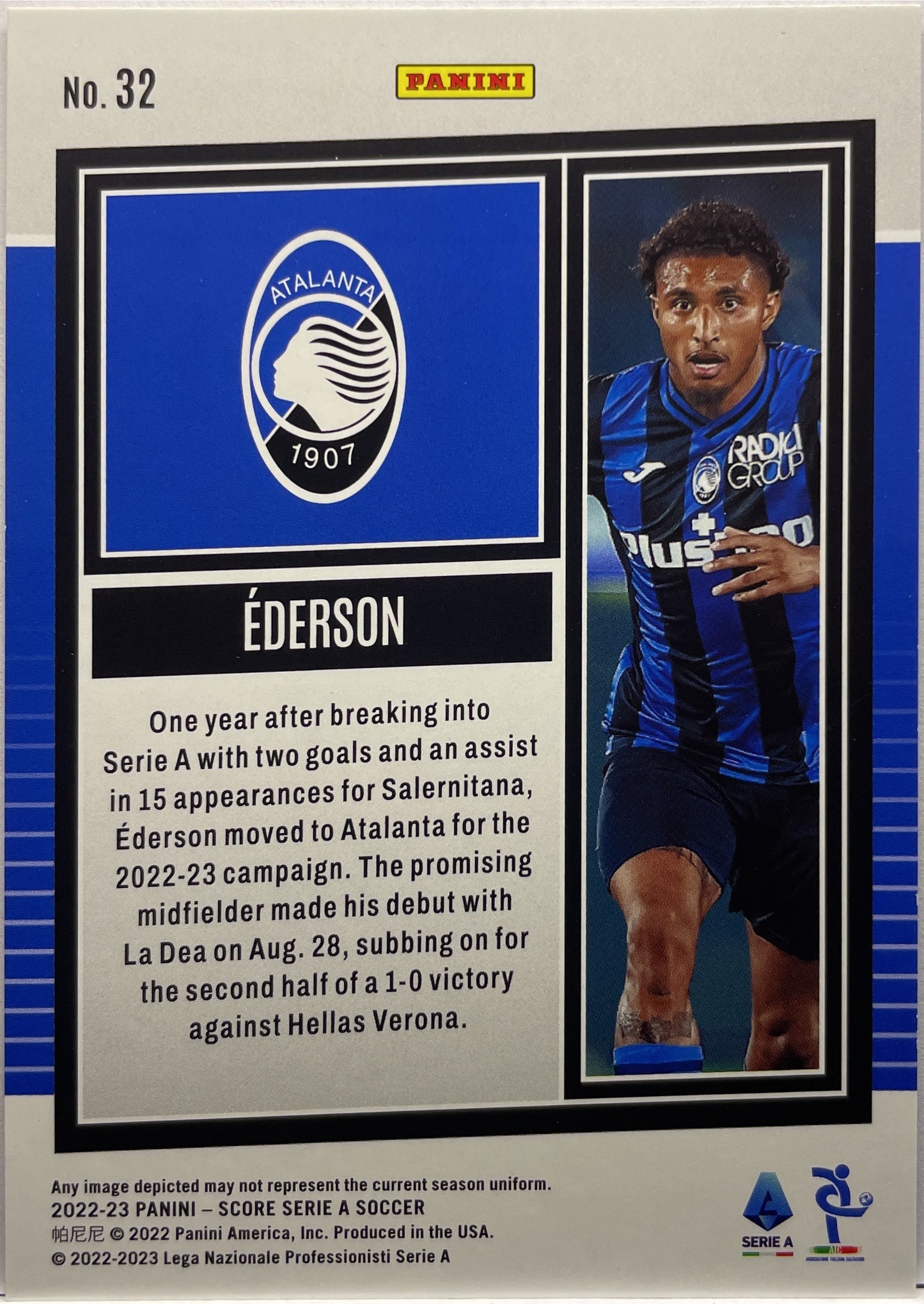 Ederson 56/65 Rookie Red Swirl Score Serie A 2022/23