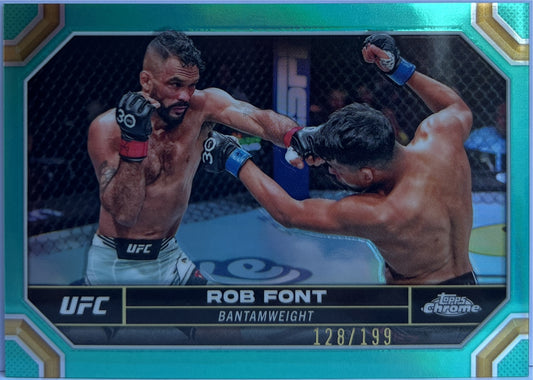 Rob Font 128/199 Aqua Topps Chrome UFC 2024