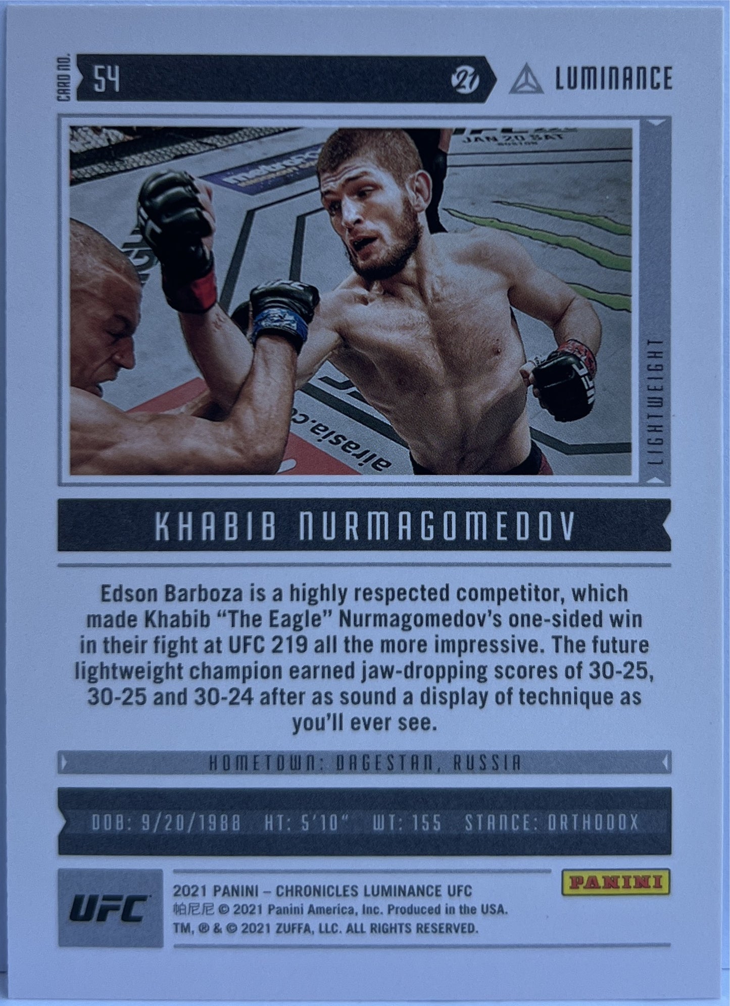 Khabib Nurmagomedov Luminance Pink Chronicles UFC 2021