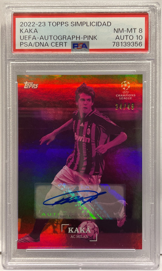 Kaka 24/49 Autograph Topps Simplicidad 2022/23 Psa 8