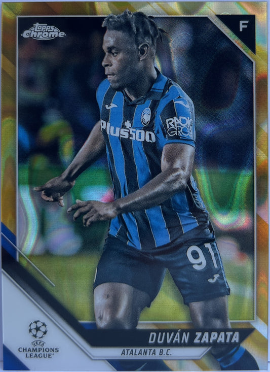 Duvan Zapata Gold Lava Topps Chrome UCL 2021/22