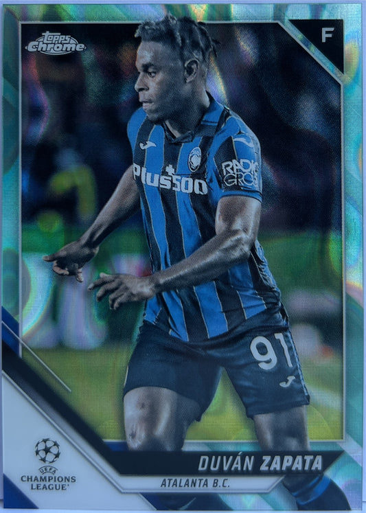 Duvan Zapata Aqua Lava Topps Chrome UCL 2021/22