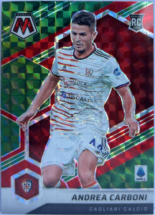 Andrea Carboni Rookie Green/Red Mosaic T-Mall Serie A 2021/22