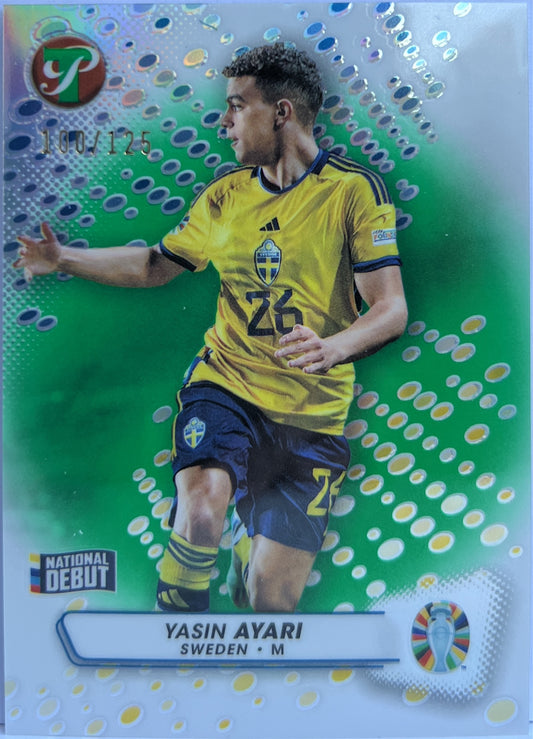 Yasin Ayari 100/125 National Debut Green Topps Pristine Road To Euro 2024