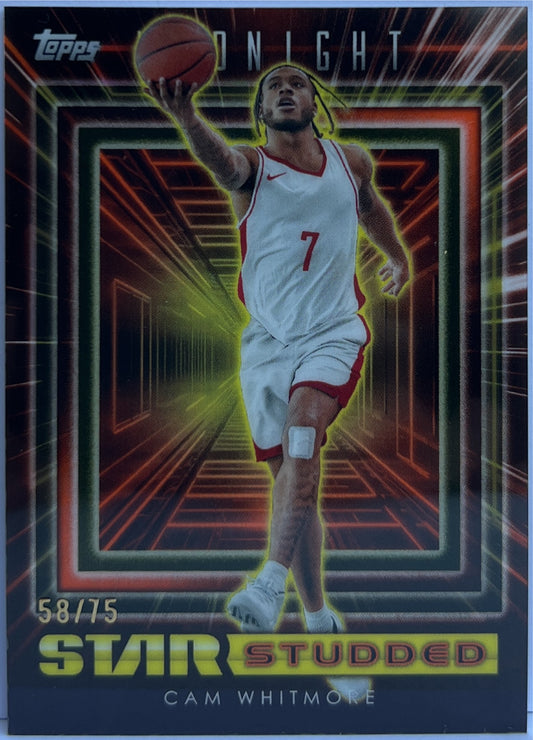 Cam Whitmore 58/75 Star Studded Topps Midnight Basketball NBA 2023/24