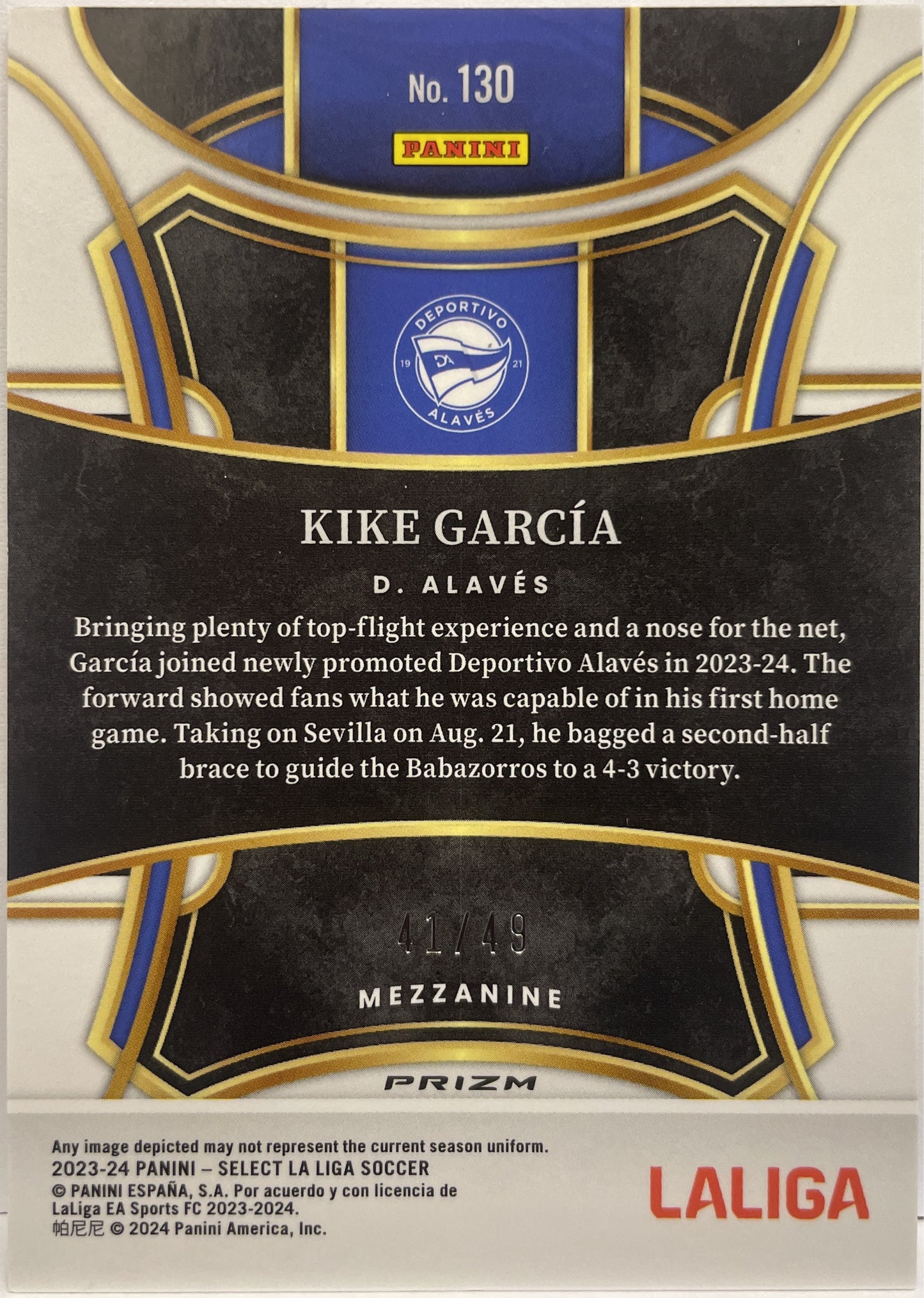 Kike Garcia 41/49 Mezzanine Orange Select La Liga 2023/24