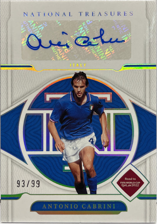 Antoni Cabrini 93/99 Autograph National Treasures Road To Qatar 2022