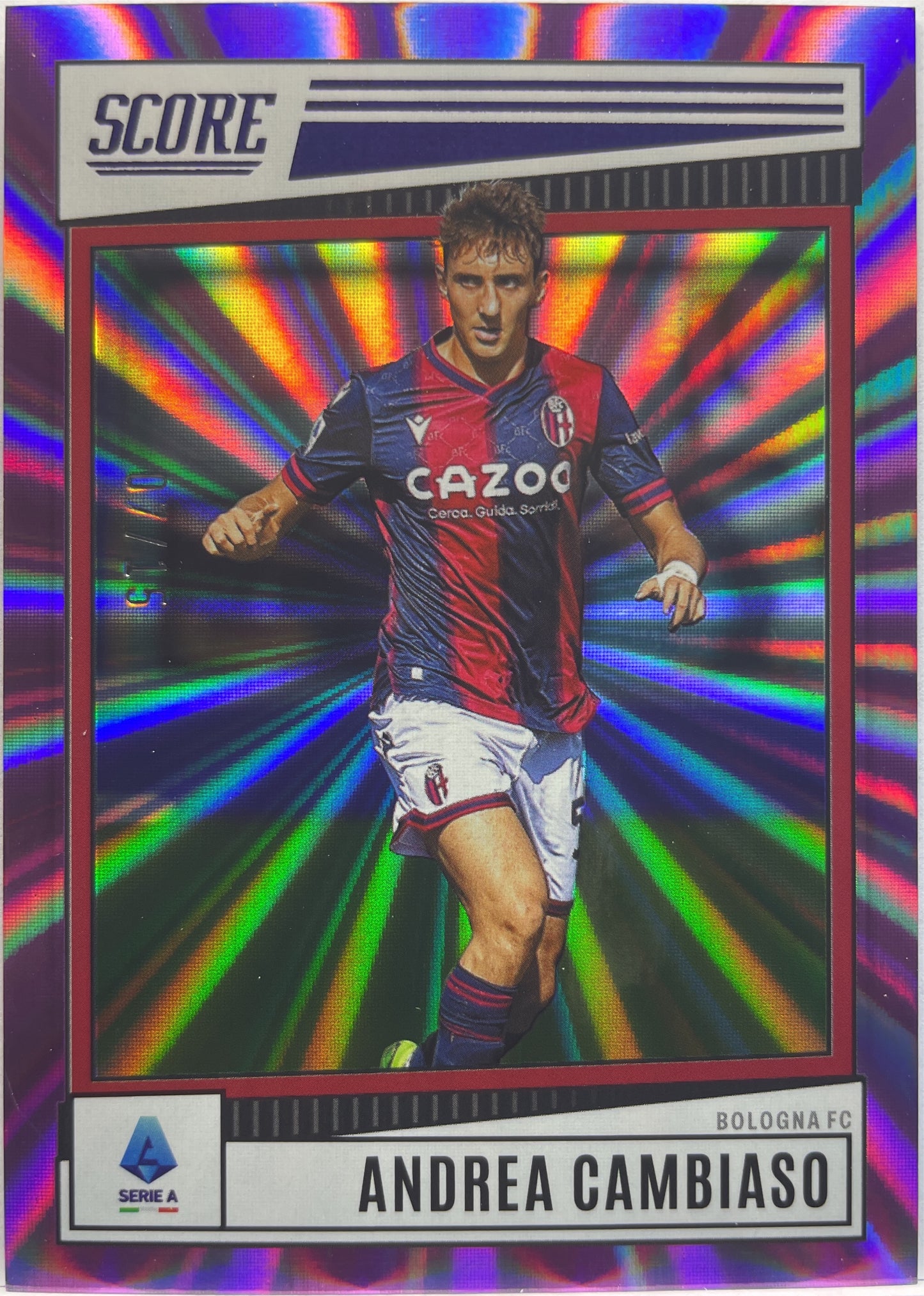 Andrea Cambiaso 7/15 Purple Laser Score Serie A 2022/23