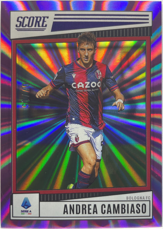 Andrea Cambiaso 7/15 Purple Laser Score Serie A 2022/23