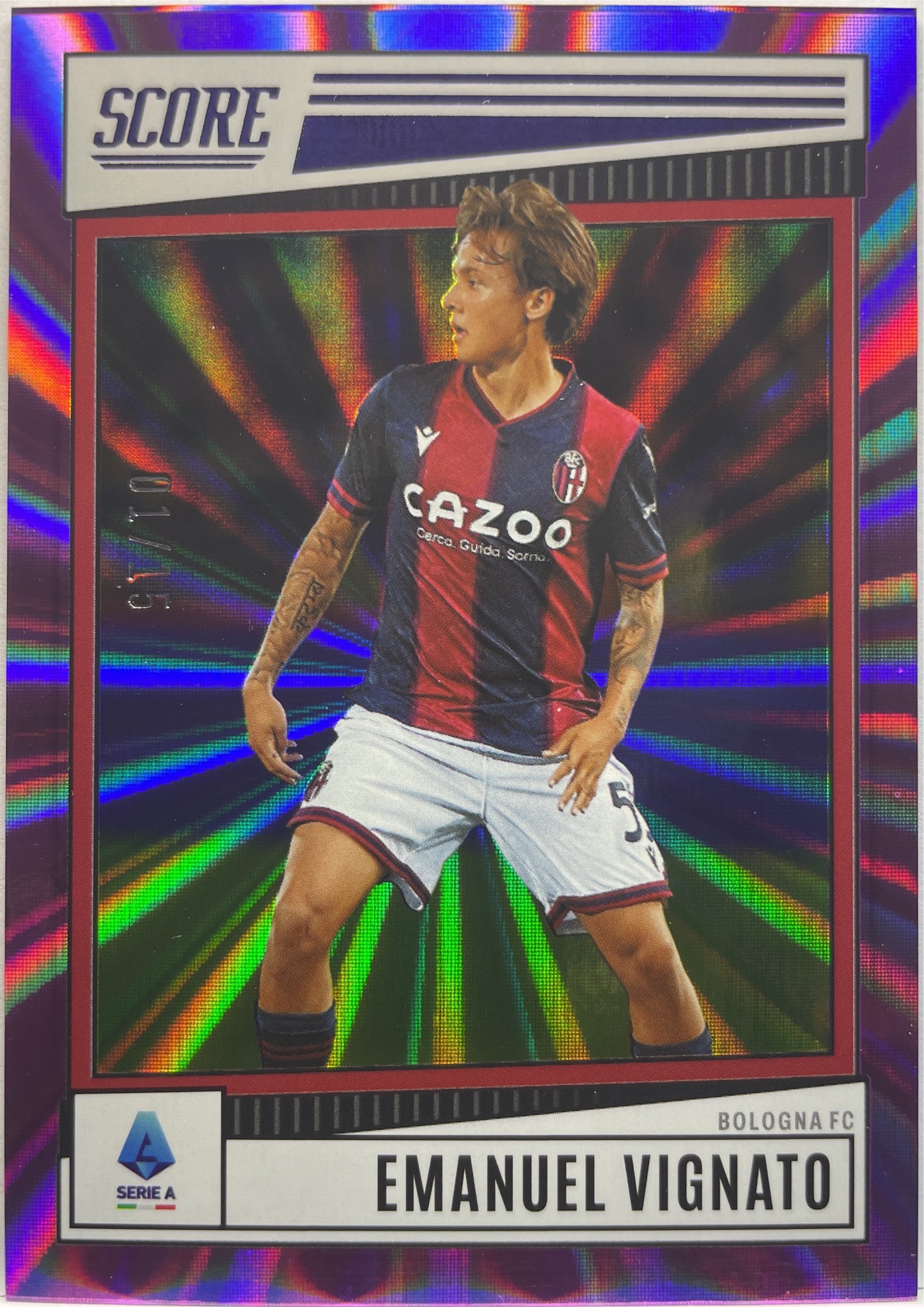 Emanuel Vignato 1/15 Purple Laser Score Serie A 2022/23