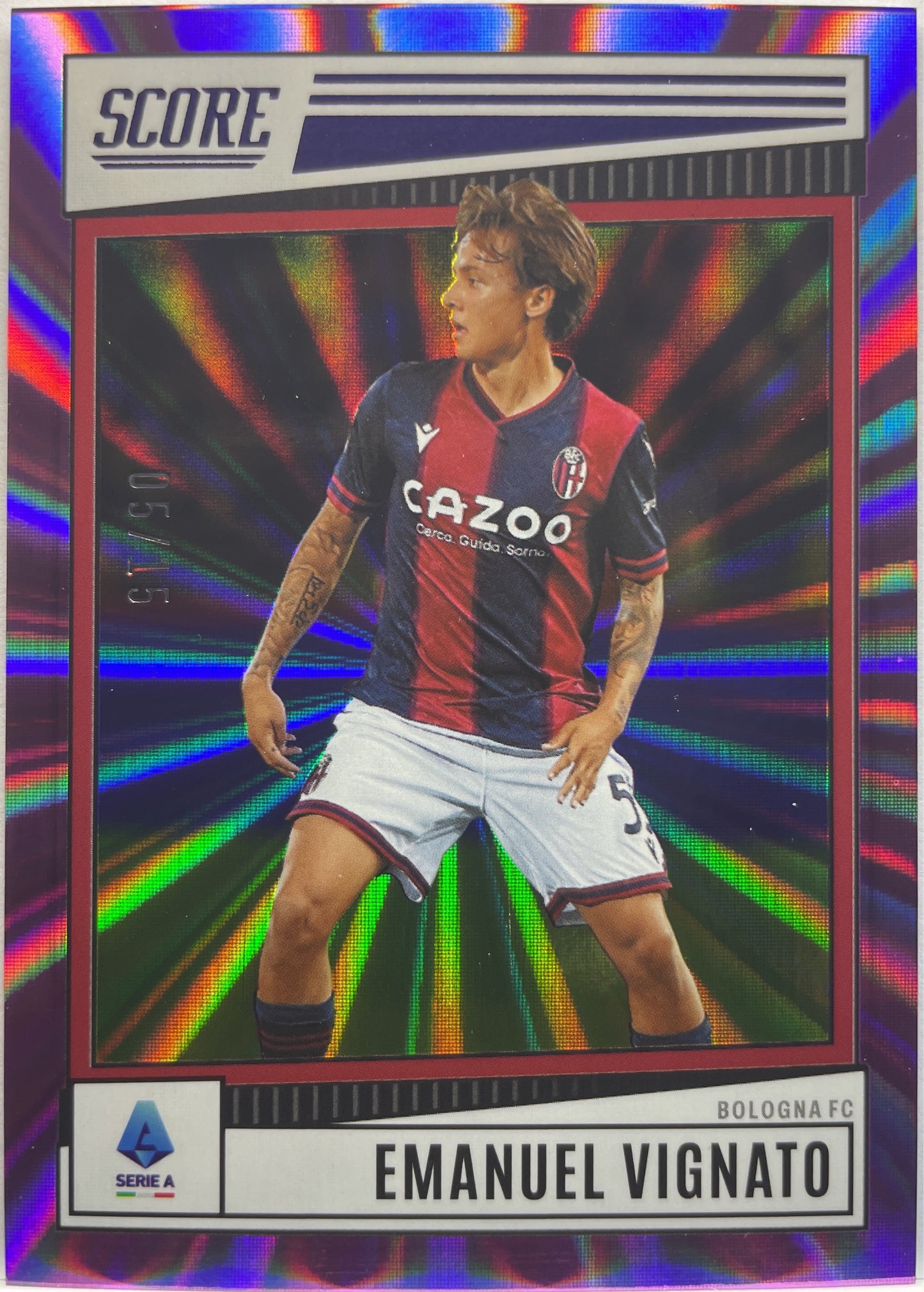 Emanuel Vignato 5/15 Purple Laser Score Serie A 2022/23