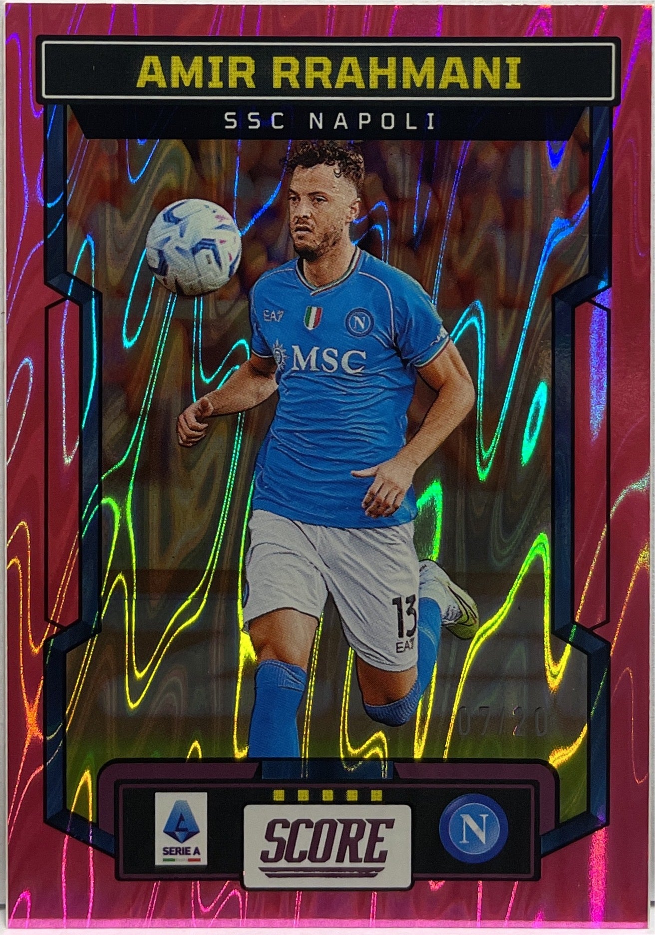 Amir Rrahmani 7/20 Pink Swirl Score Serie A 2023/24