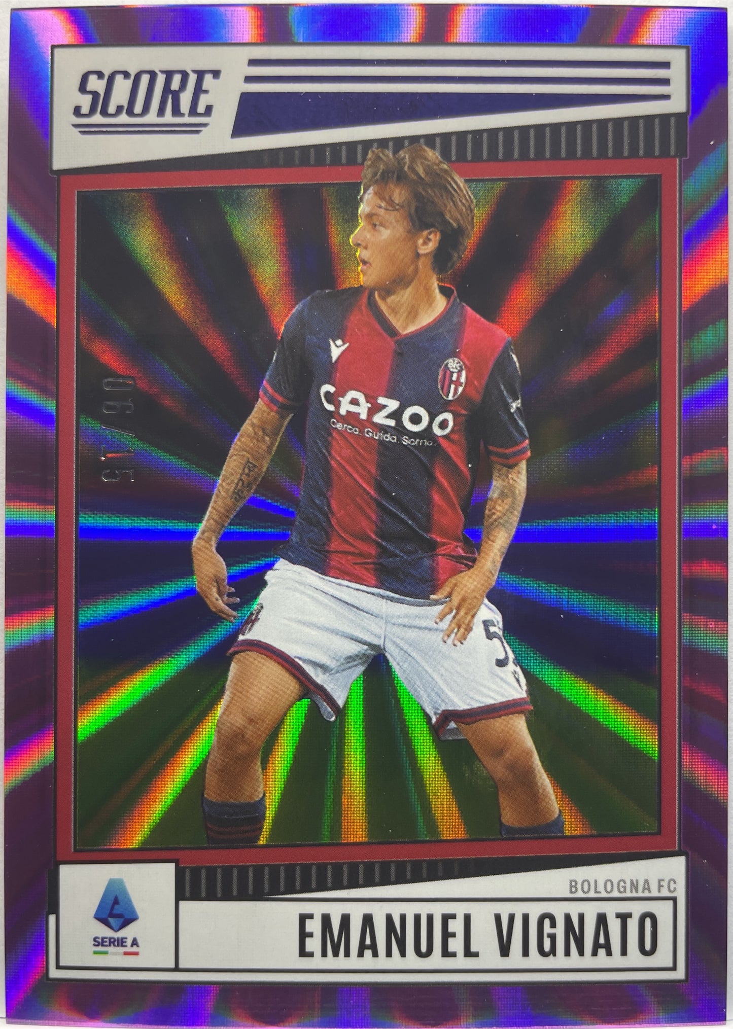 Emanuel Vignato 6/15 Purple Laser Score Serie A 2022/23