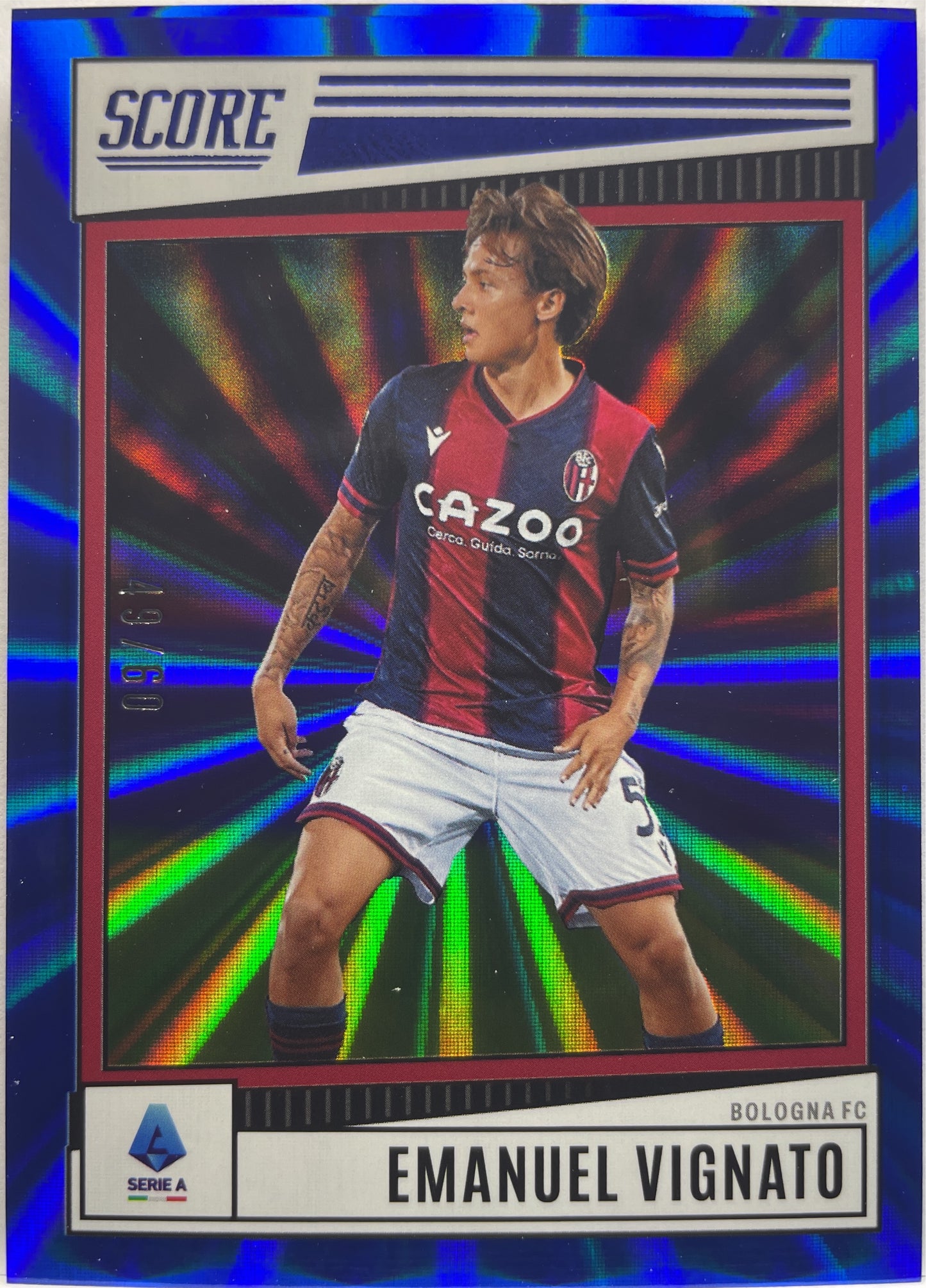 Emanuel Vignato 49/60 Blue Laser Score Serie A 2022/23