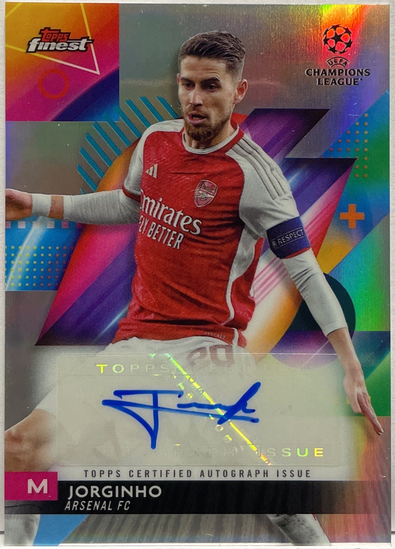 Jorginho Autograph Topps Finest UCC 2023/24