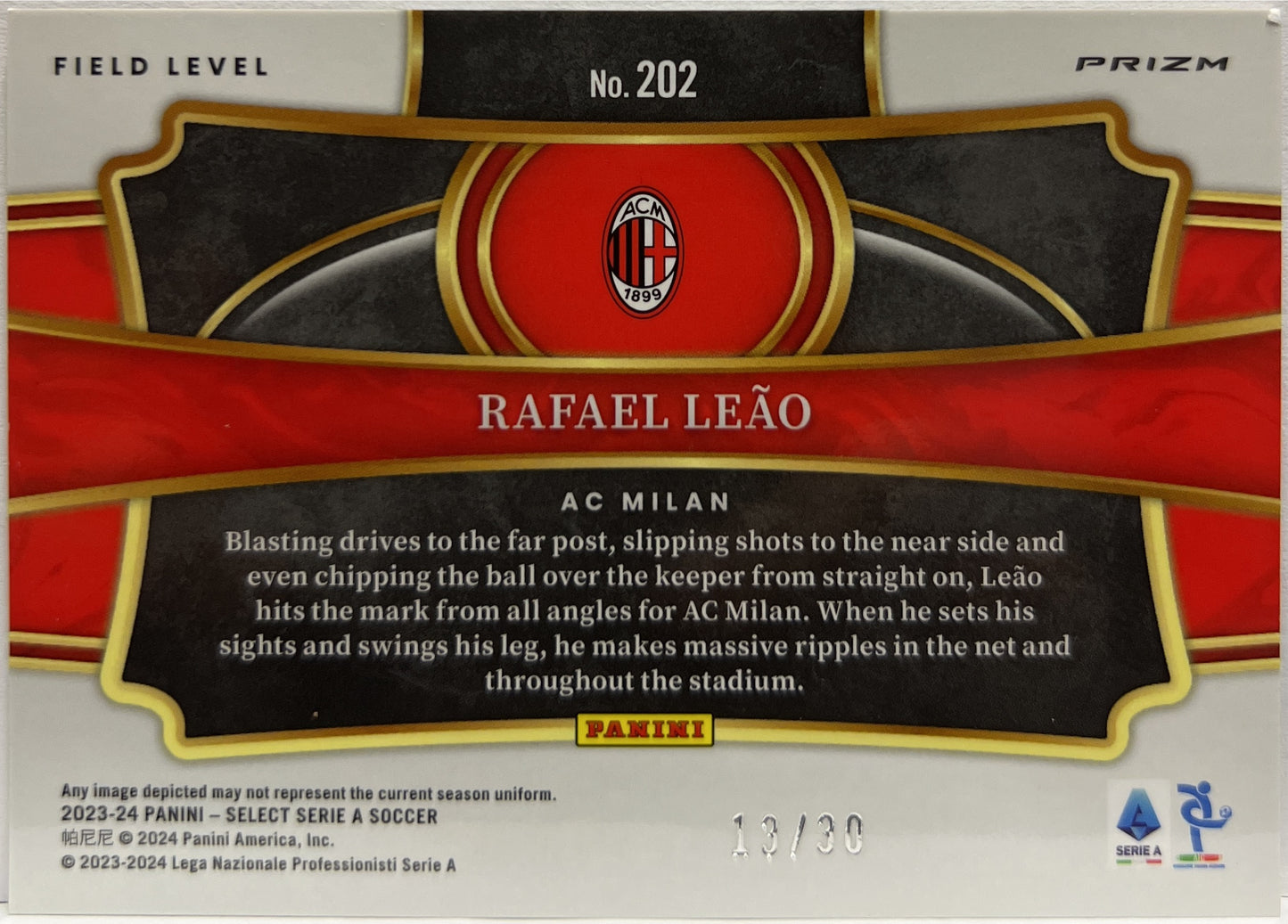 Rafael Leao 13/30 Field Level Winter Camo Select Serie A 2024/25