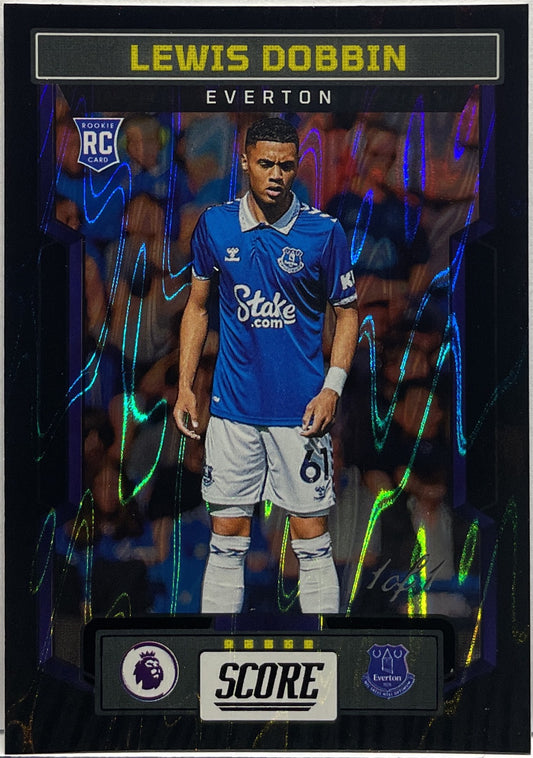 Lewis Dobbin 1/1 Rookie Black Swirl One Of One Panini Score Premier League 2023/24