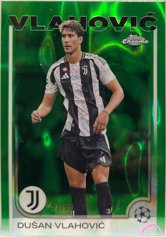 Dusan Vlahovic 57/99 Green Lava Topps Chrome UCC 2024/25