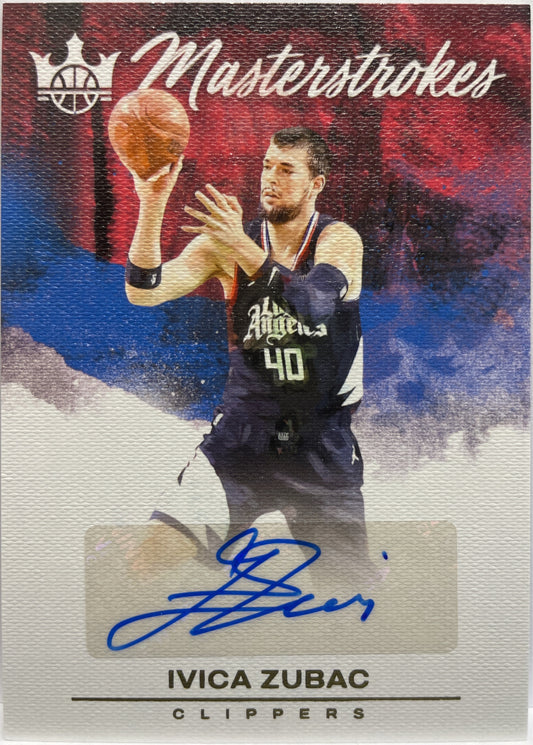 Ivica Zubac 21/99 Autograph Masterstrokes Court Kings Basketball NBA 2023/24