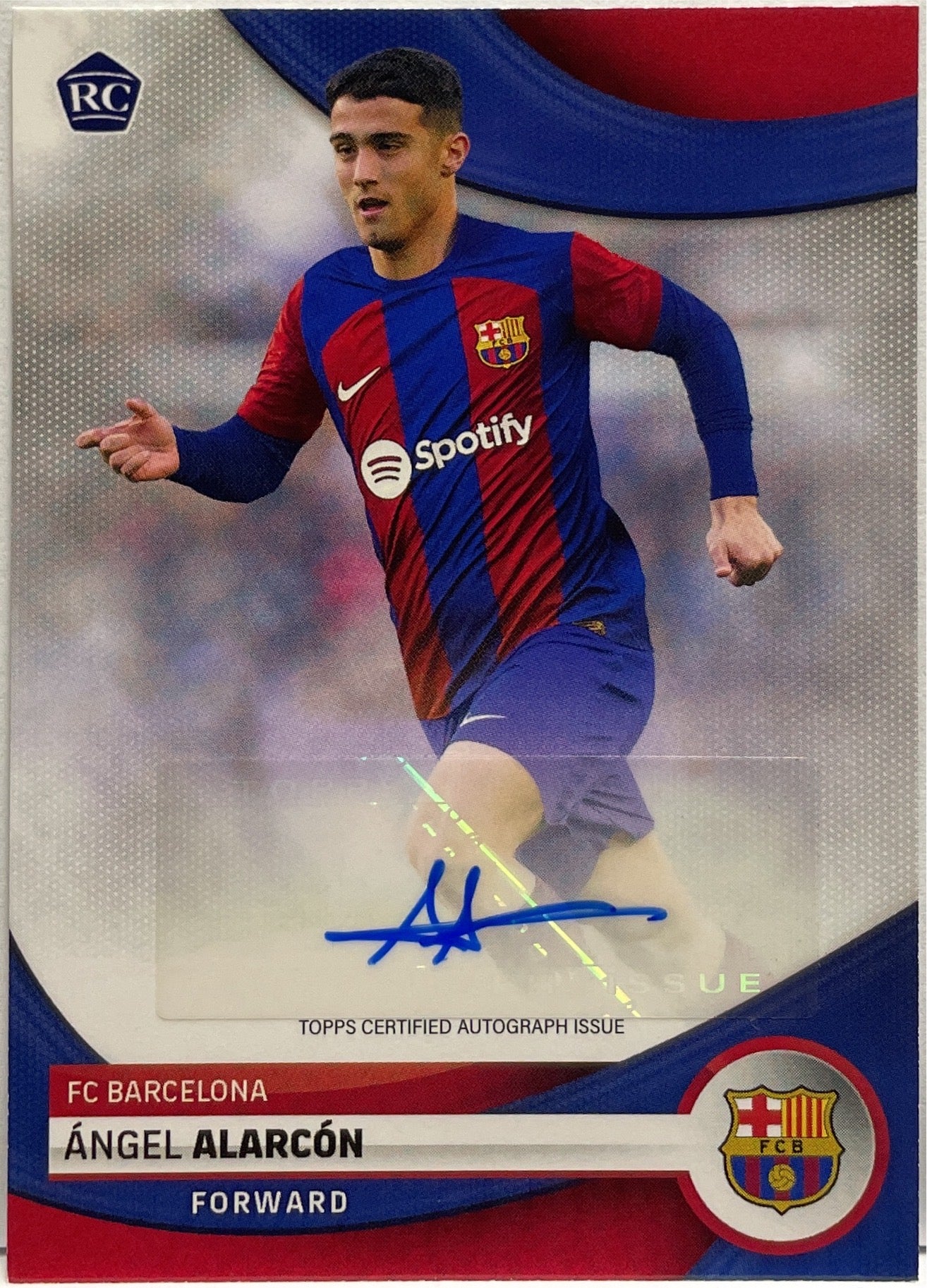 Angel Alarcon Rookie Autograph Topps Barcelona Team Set 2023/24