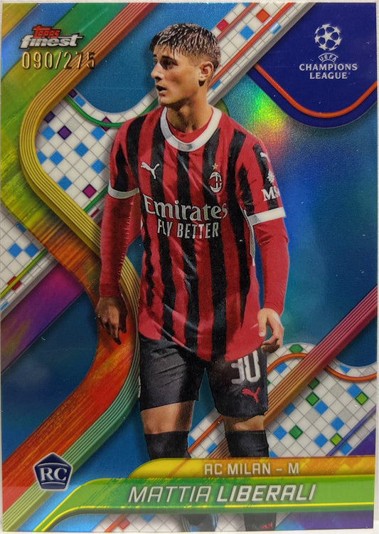 Mattia Liberali 90/275 Rookie Sky Blue Topps Finest UCC 2024/25