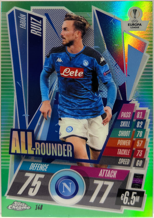 Fabian Ruiz 80/99 Green Topps Chrome Match Attax