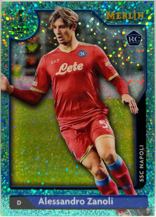 Alessandro Zanoli 72/199 Rookie Aqua Topps Chrome Merlin 2021/22