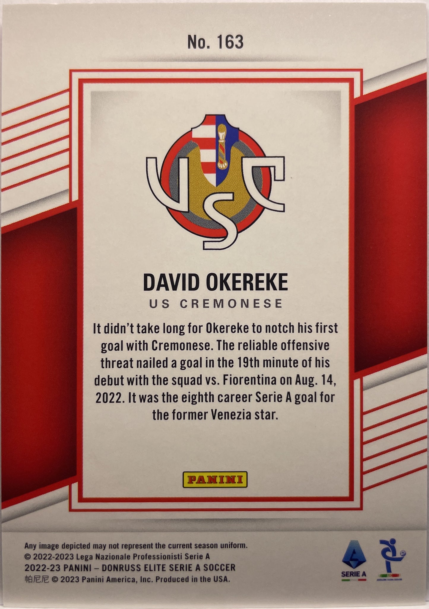 David Okereke 22/25 Donruss Elite Serie A 2022/23