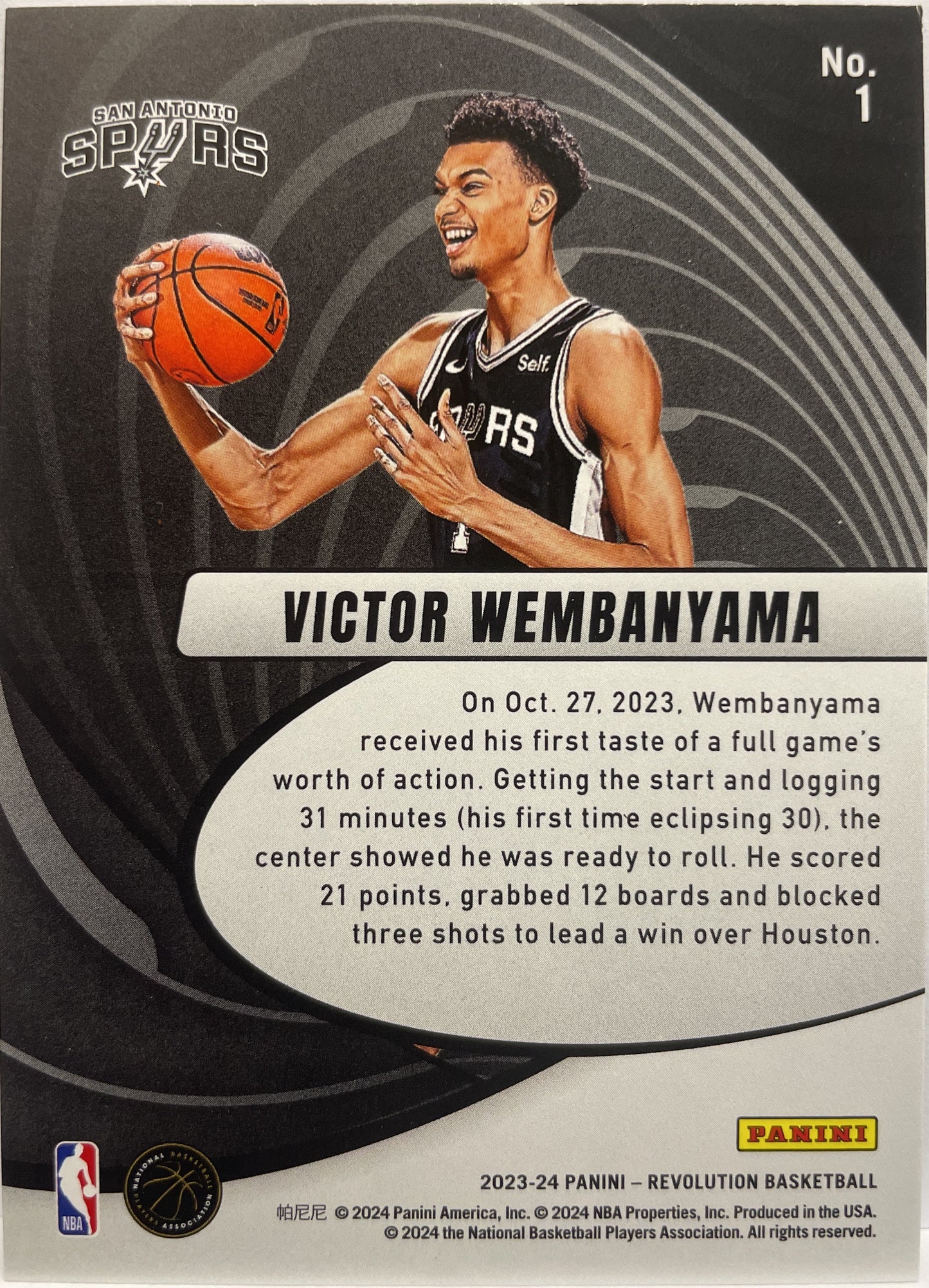 Victor Wembanyama Rookie Vortex Revolution Basketball NBA 2023/24