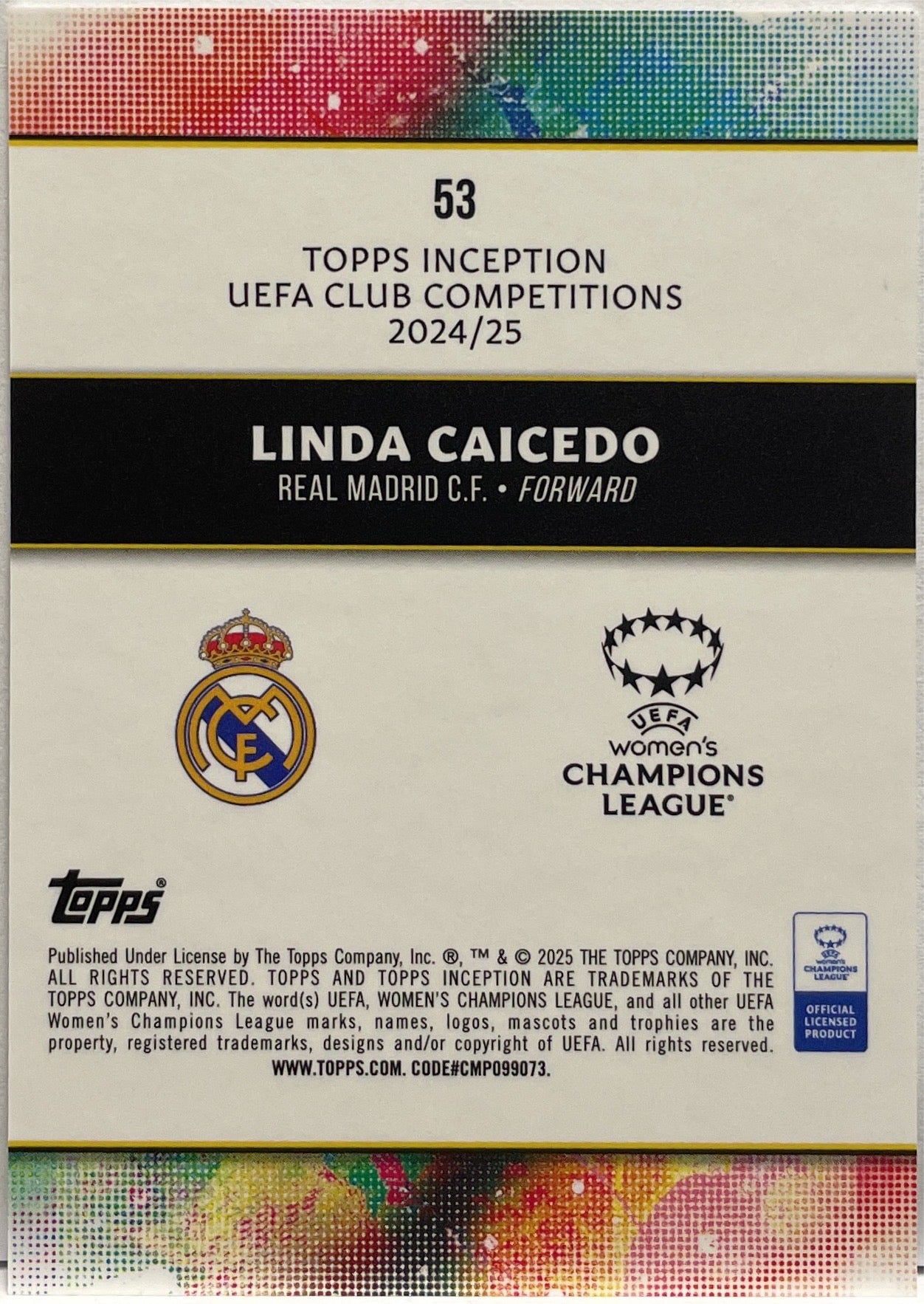 Linda Caicedo Superior Topps Inception 2024/25