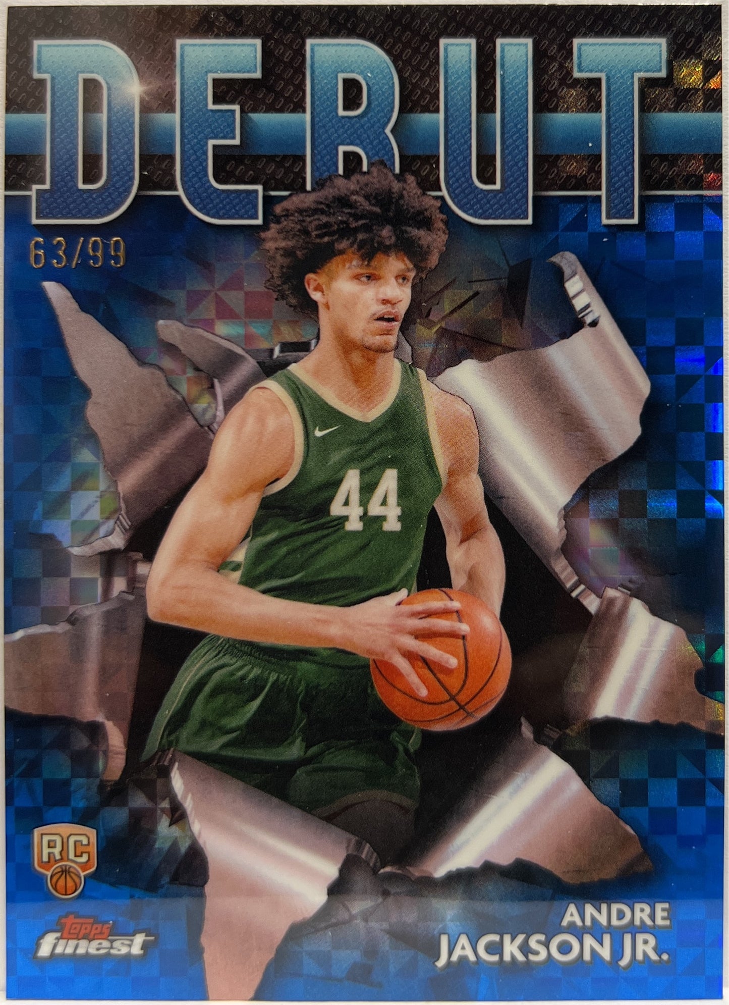 Andre Jackson Jr 63/99 Debut Blue Topps Finest NBA Basketball 2023/24