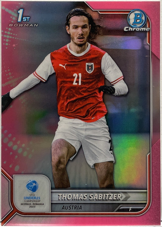 Thomas Sabitzer 54/150 1ST Bowman Pink Topps Uefa U21 2023