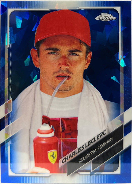 Charles Leclerc #32 Cracked Ice Blue Topps Chrome Sapphire F1 2023