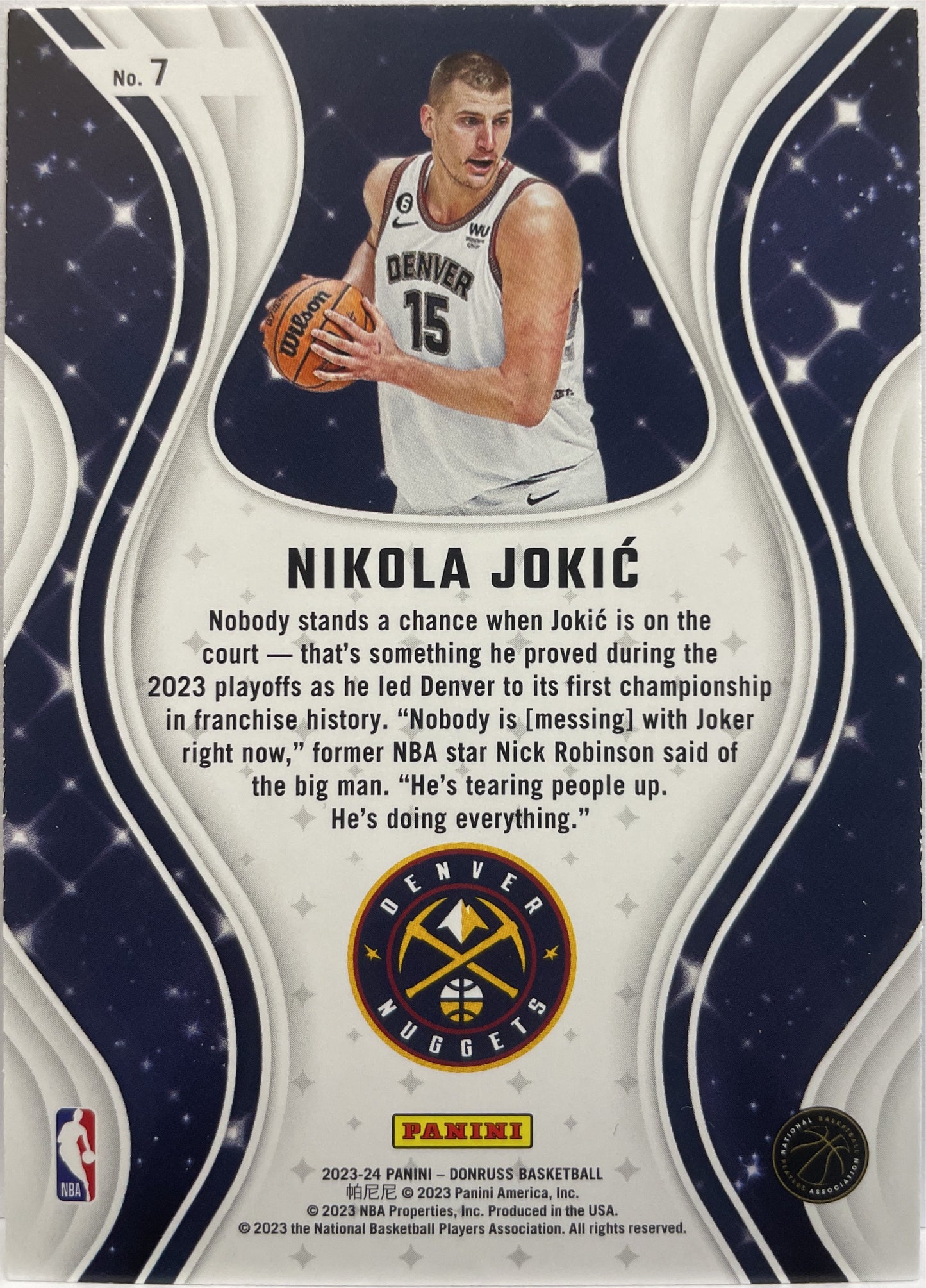 Nikola Jokic Magicians Donruss Basketball NBA 2023/24