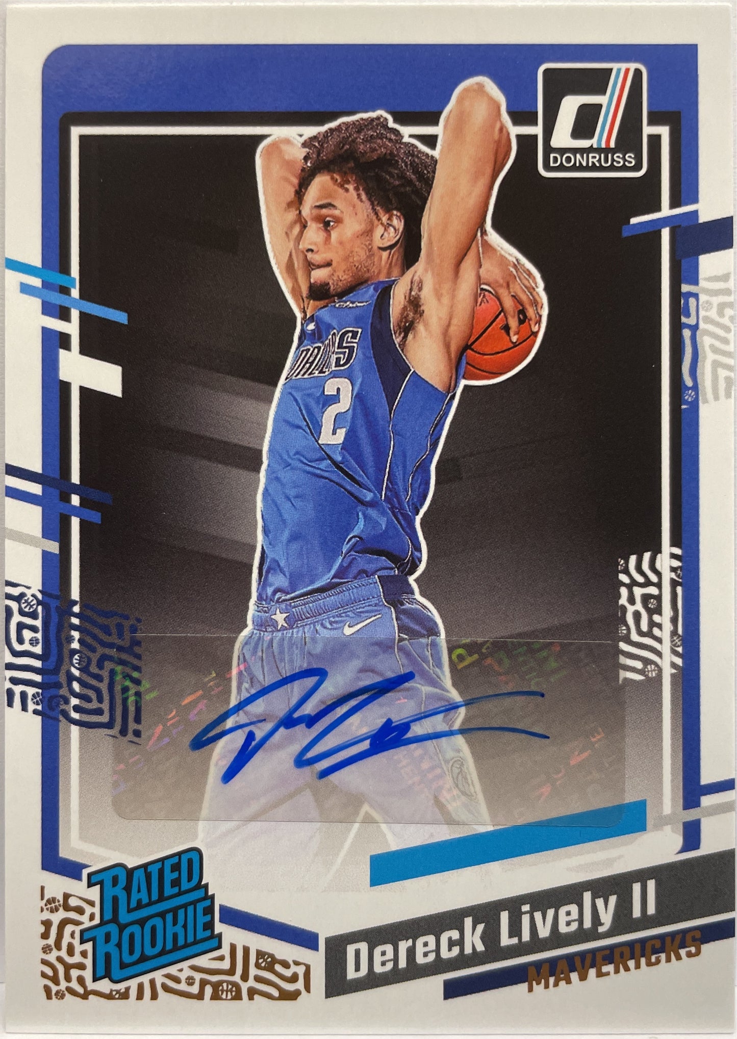 Dereck Lively II Rated Rookie Autograph Donruss Basketball NBA 2023/24