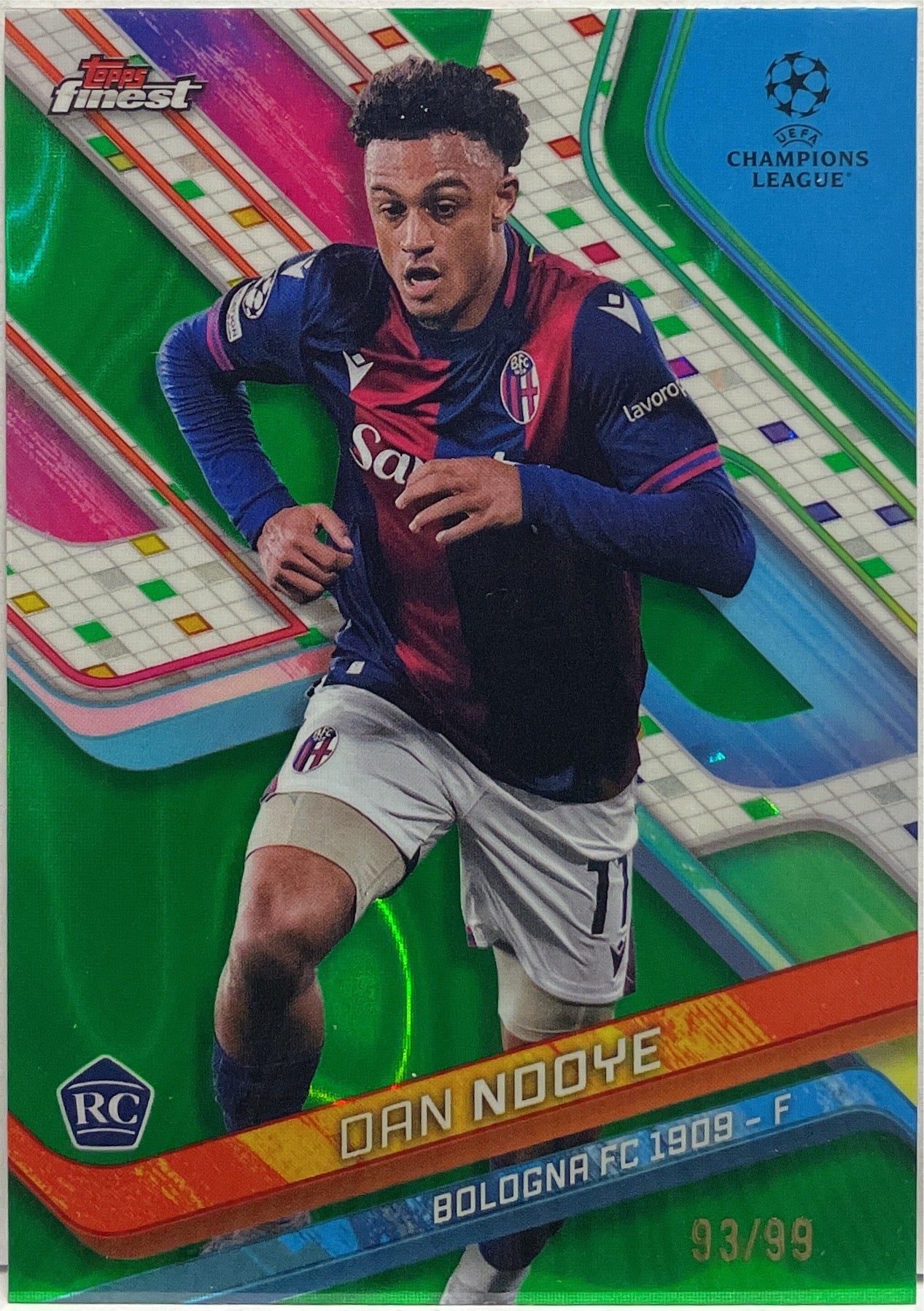 Dan Ndoye 93/99 Rookie Green Lava Topps Finest UCC 2024/25