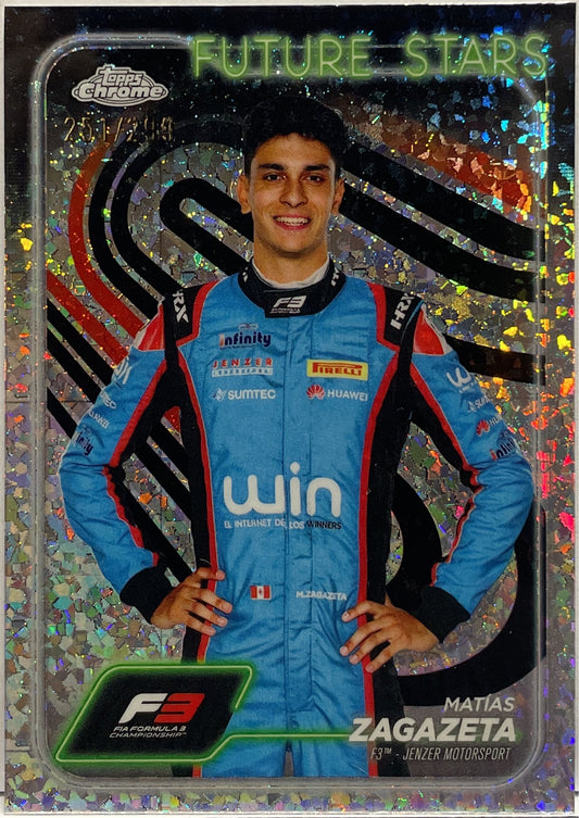 Matias Zageta 251/299 Future Stars Mini Diamond Topps Chrome F1 2024