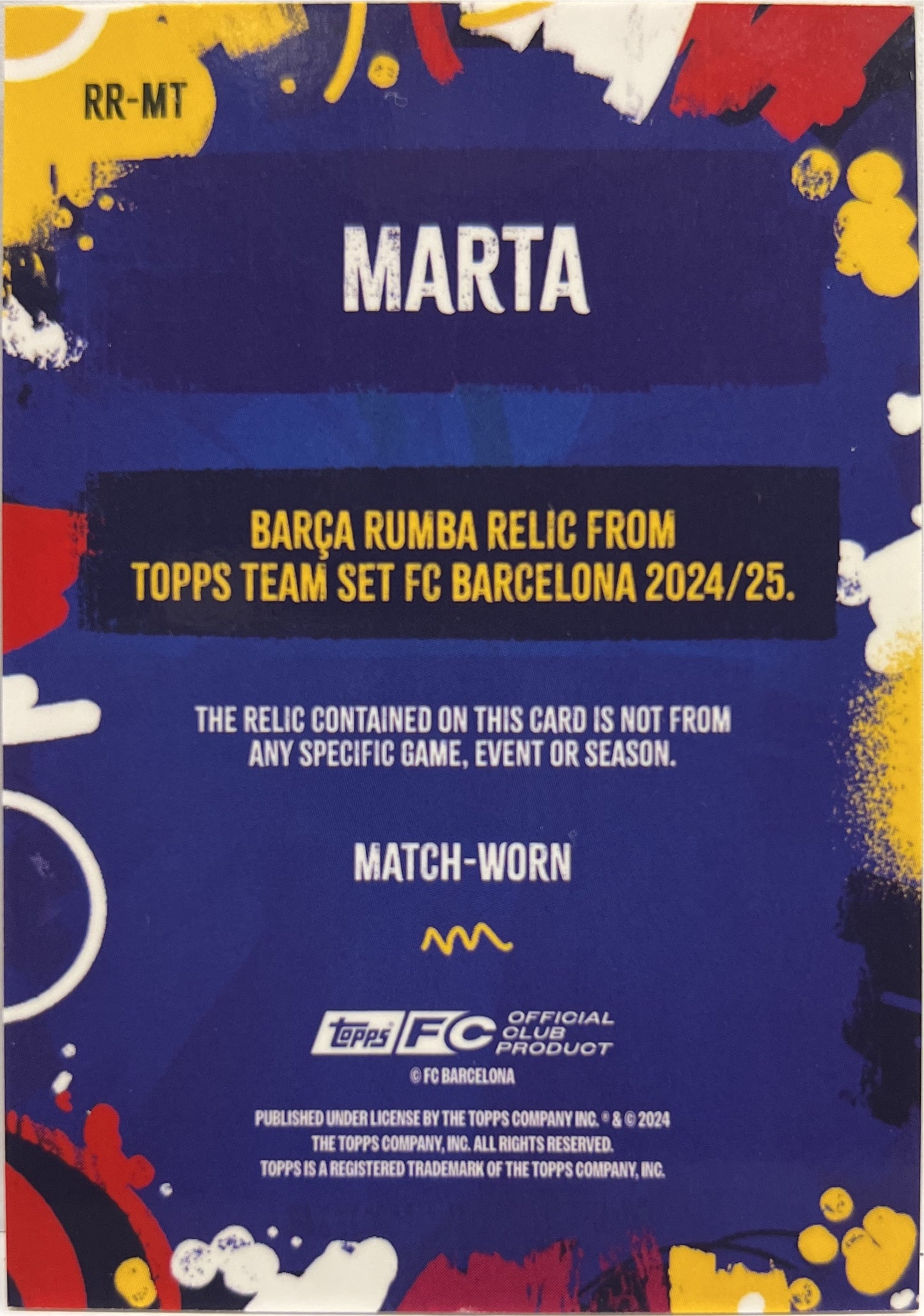 Marta 19/99 Patch Topps Team Set FC Barcelona 2024/25