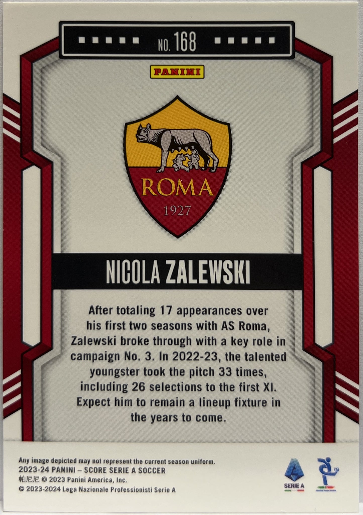 Nicola Zalewski 16/50 Blue Laser Score Serie A 2023/24