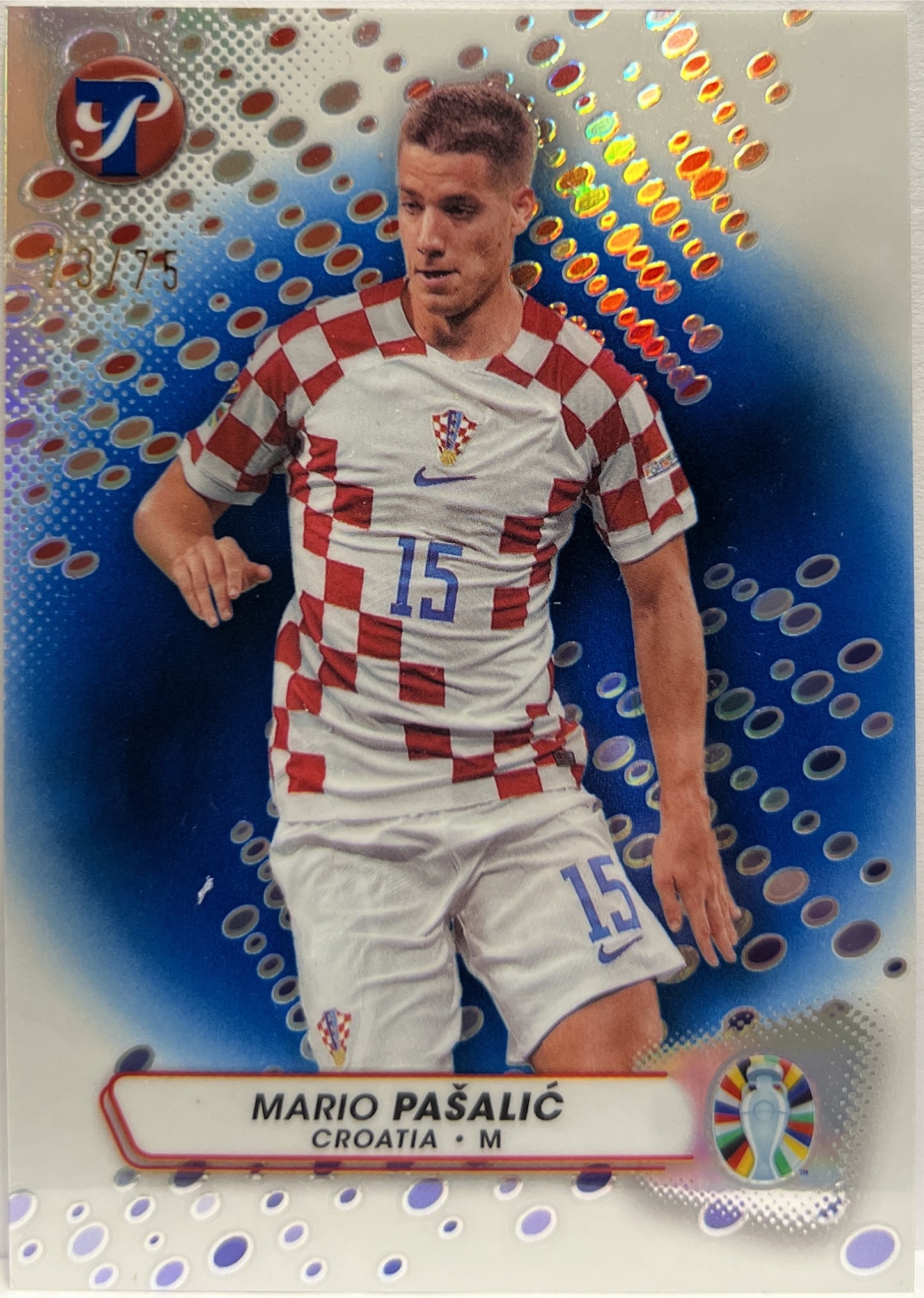 Mario Pasalic 73/75 Blue Topps Pristine Road To Euro 2024