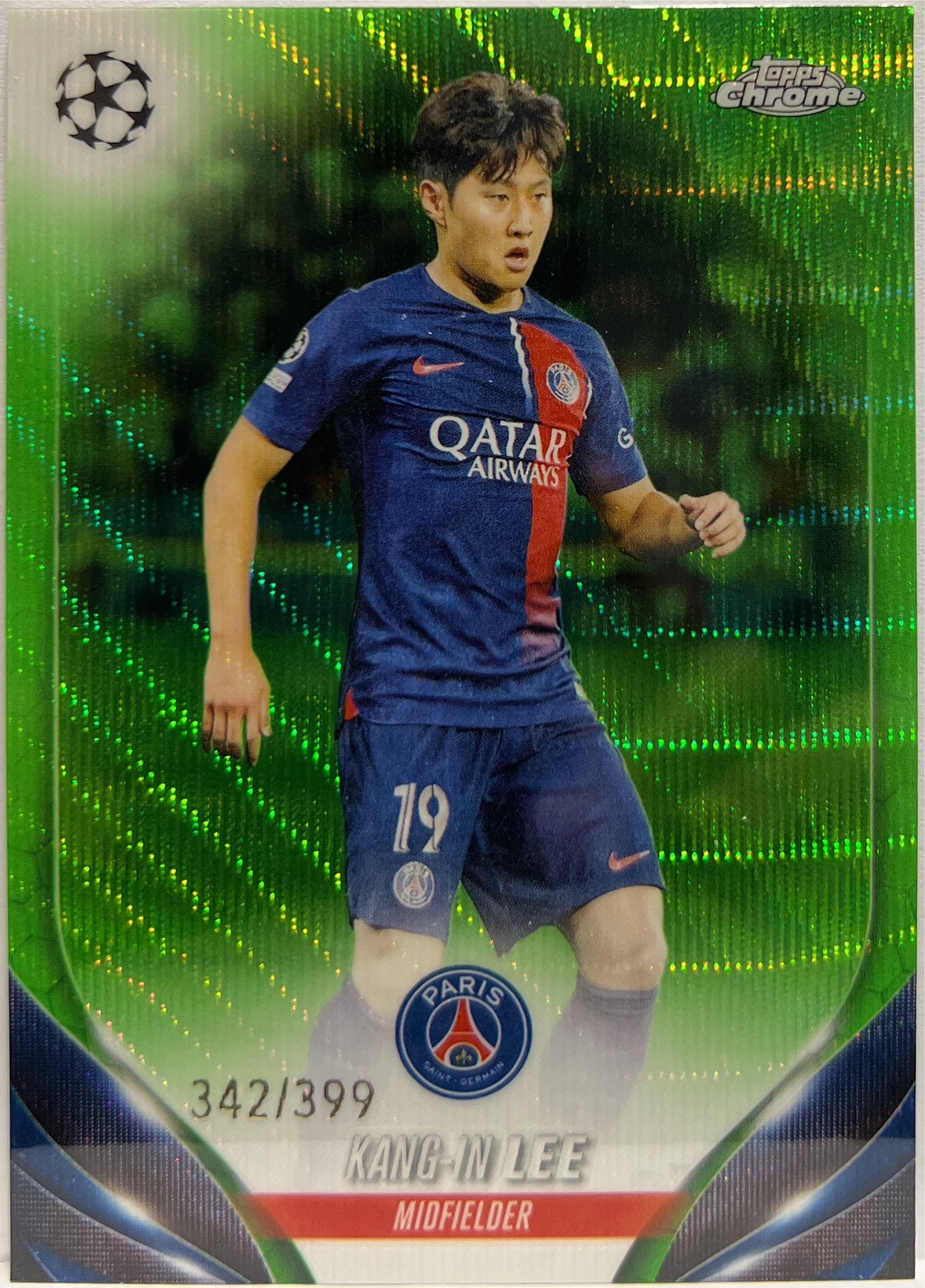 Kang In Lee 342/399 Green Shimmer Topps Chrome UCC 2023/24