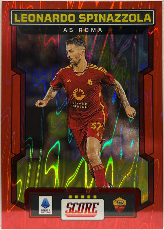 Leonardo Spinazzola 17/30 Red Swirl Score Serie A 2023/24