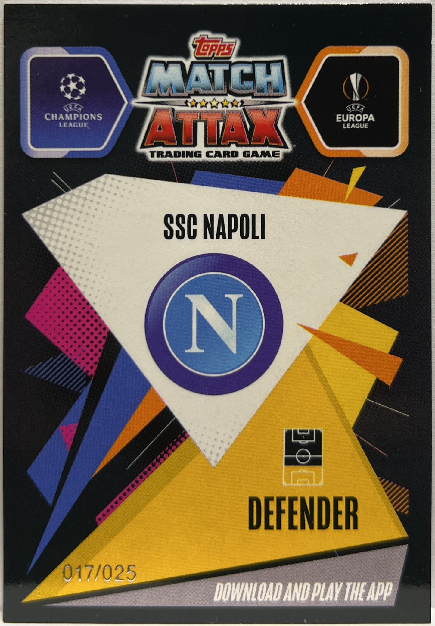 Kalidou Koulibaly 17/25 Orange Topps Chrome Match Attax