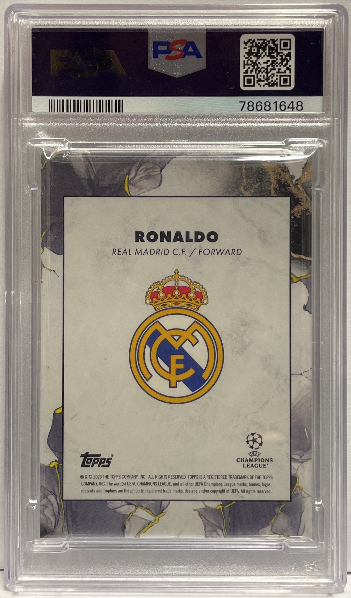 Ronaldo 5/5 Legacy Orange Topps Inception 2022/23 PSA 9