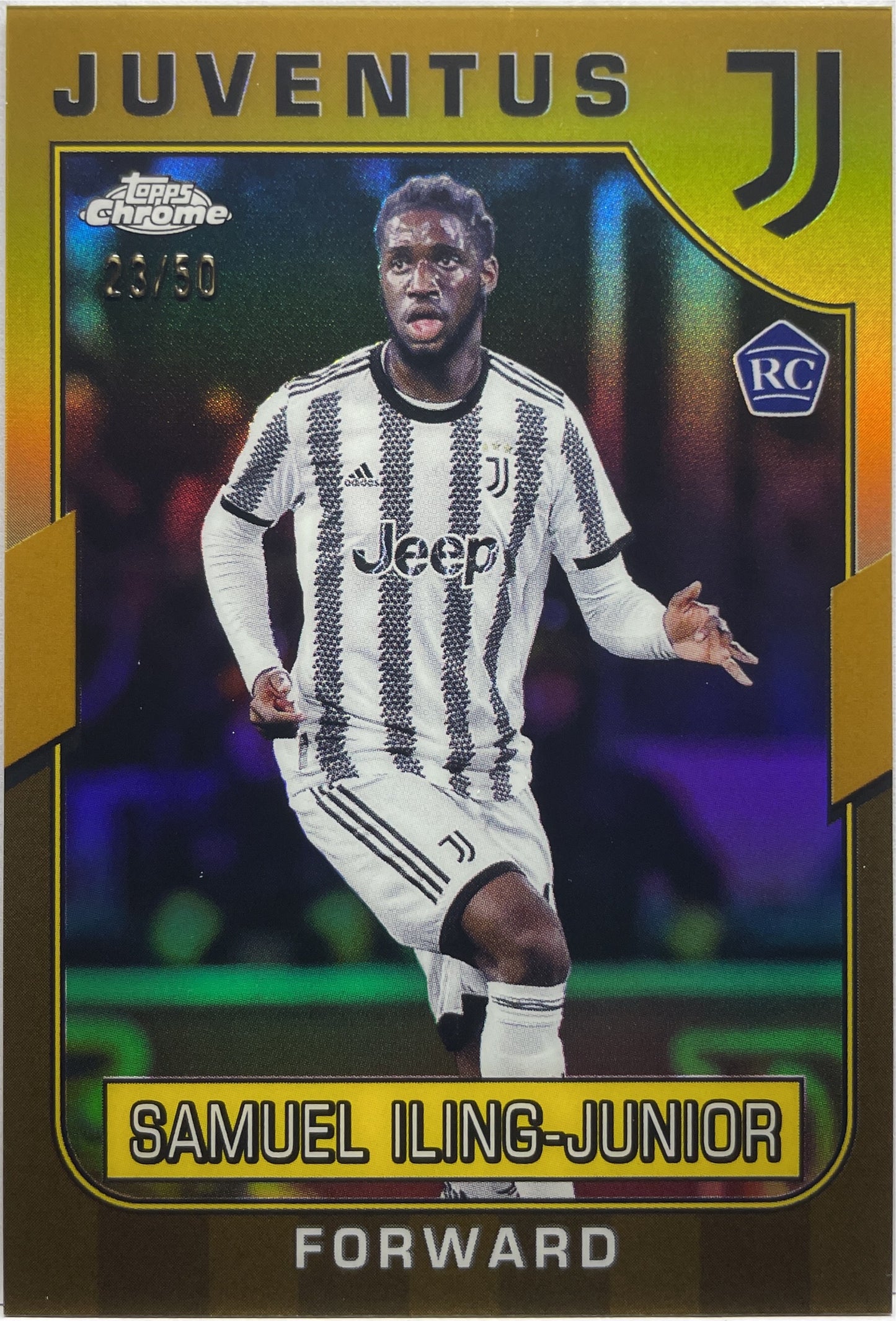 Samuel Iling-Junior 23/50 Rookie Gold Topps Chrome Juventus 2022/23