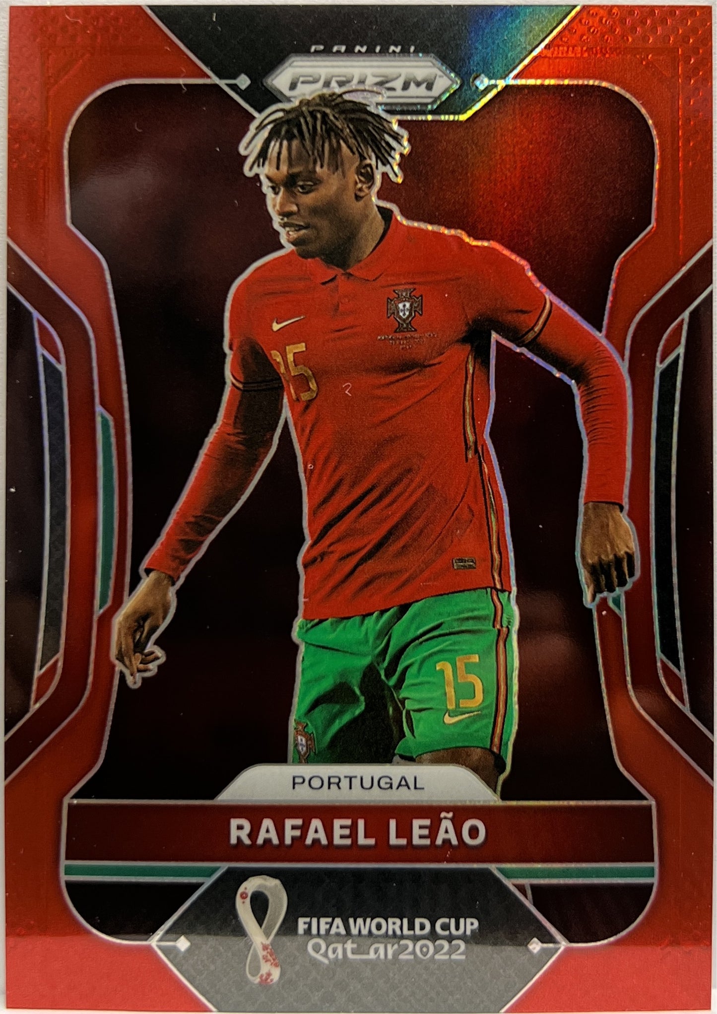 Rafael Leao 344/399 Red Prizm Qatar 2022